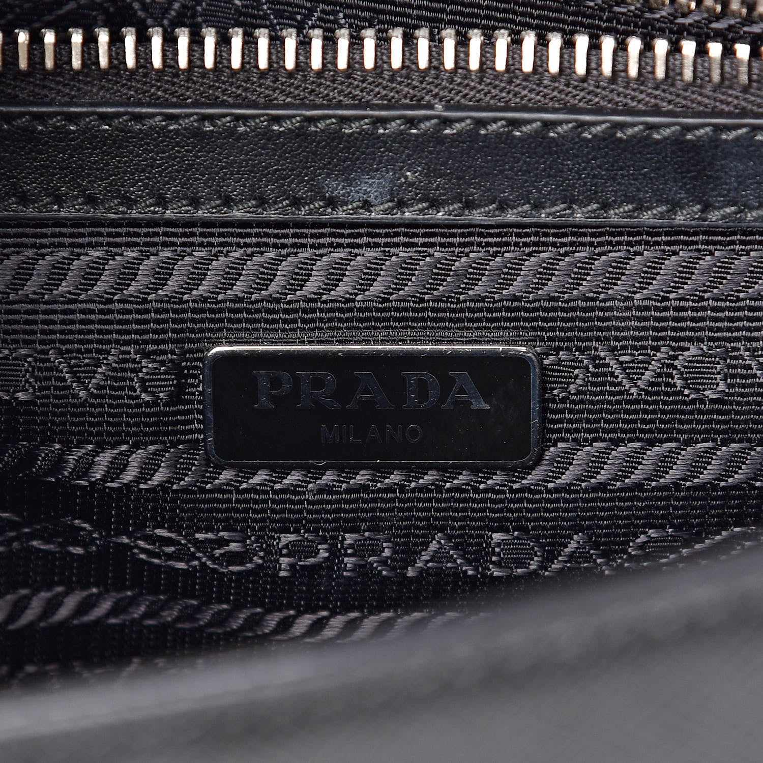Prada Saffiano Pattina Top Handle Flap Bag Black 6 of 9