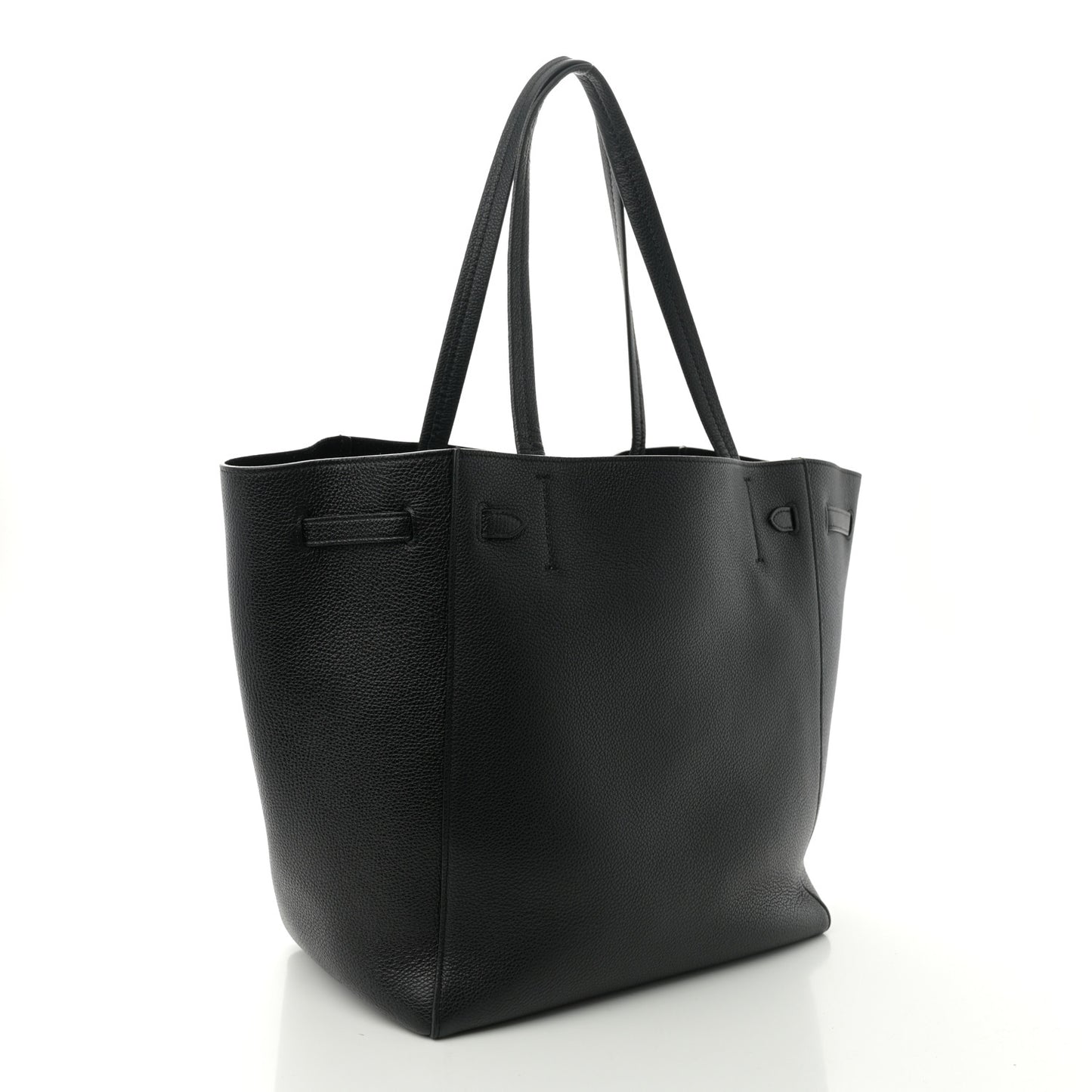 Soft Grained Calfskin Small Belt Cabas Phantom Black