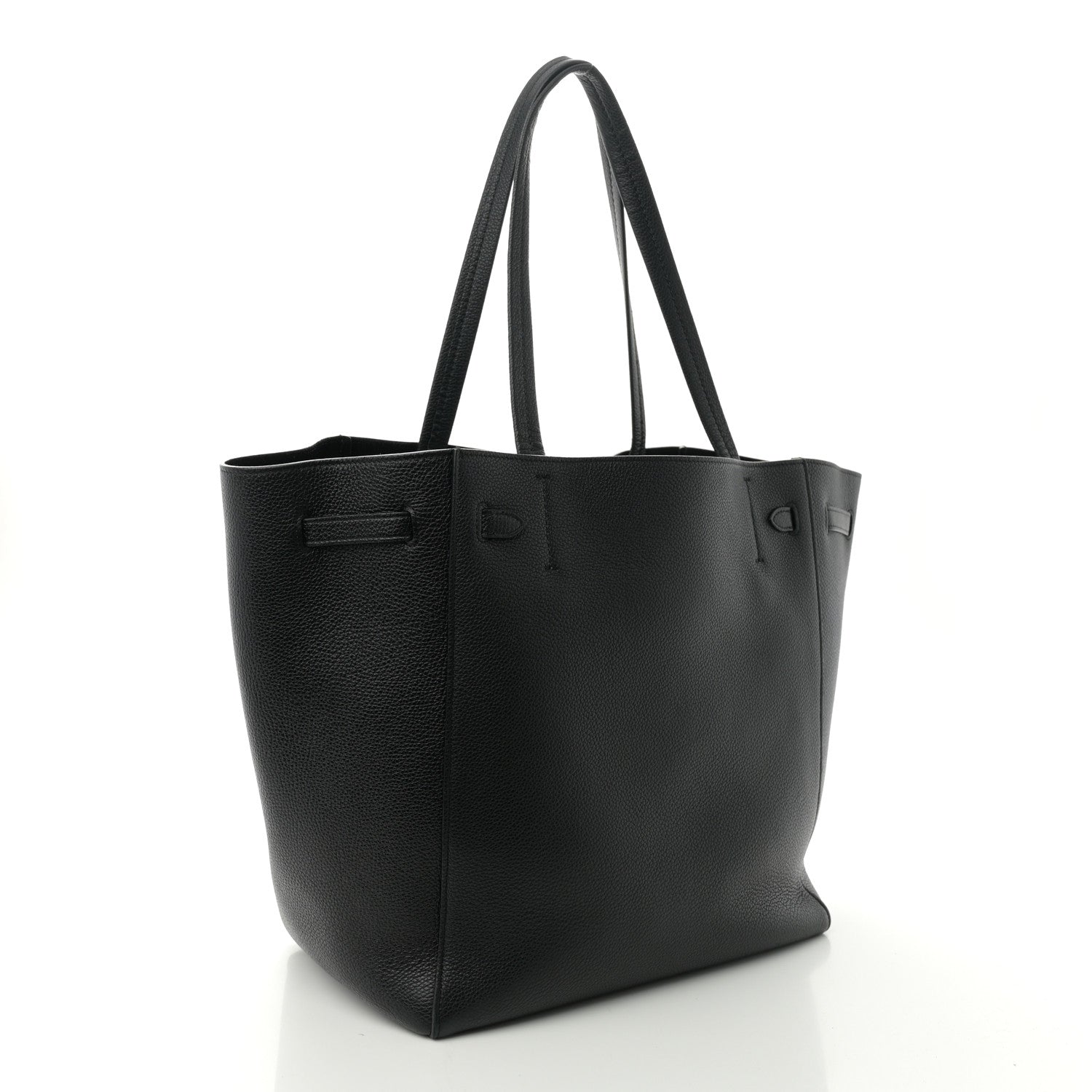 Celine Soft Grained Calfskin Small Belt Cabas Phantom Black 3 of 10