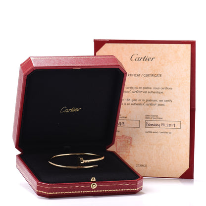 Cartier 18K Yellow Gold Juste Un Clou Bracelet 17 5 of 5
