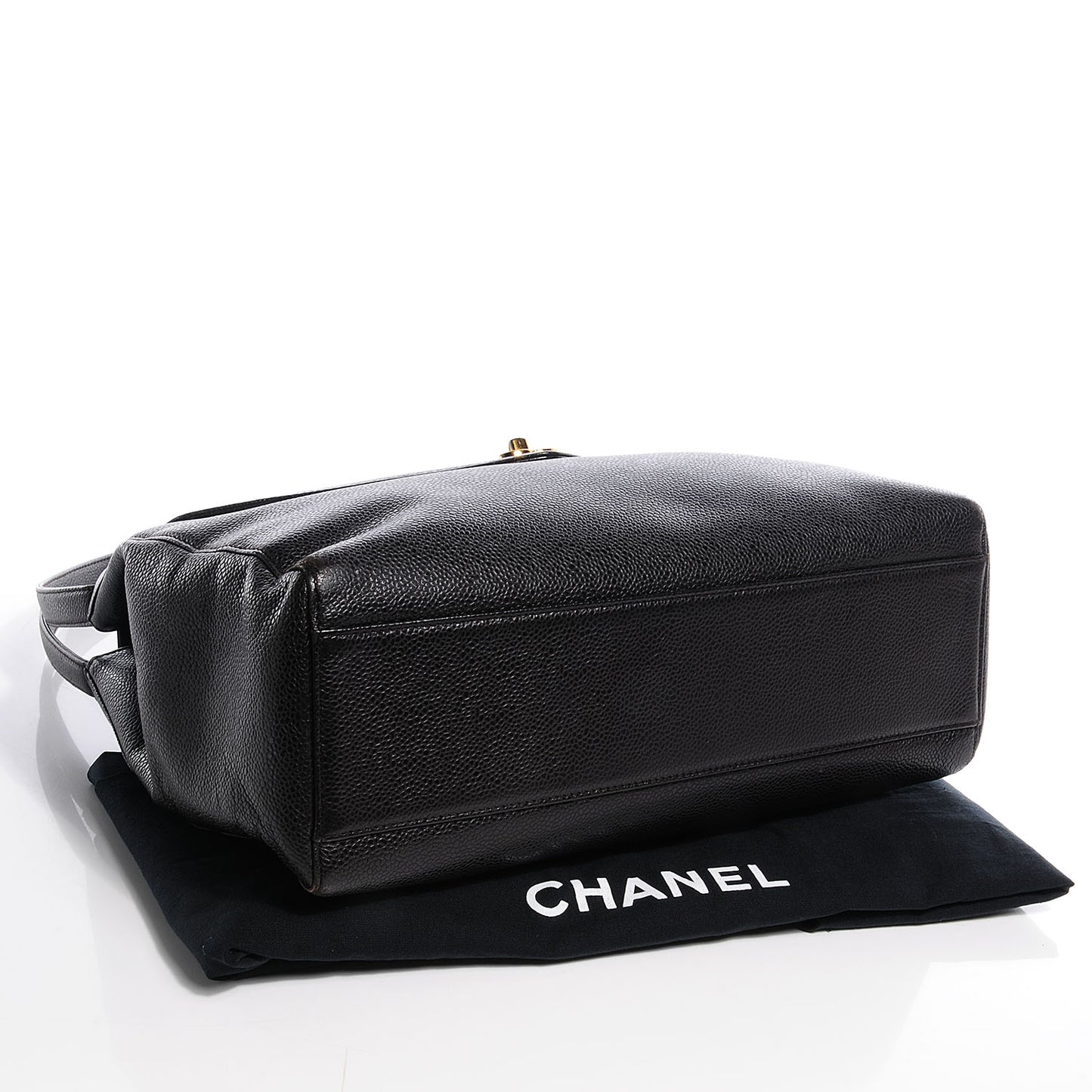 Caviar Flap Shoulder Bag Brown