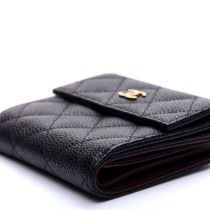 Chanel Caviar Quilted Compact French Flap Wallet Black 7 of 12