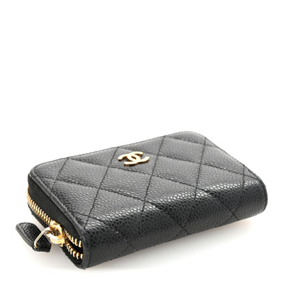 Chanel Caviar Quilted Zip Coin Purse Black 4 of 7