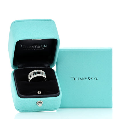 Tiffany 18K White Gold Diamond Wide Atlas Open Ring 49 5 5 of 5
