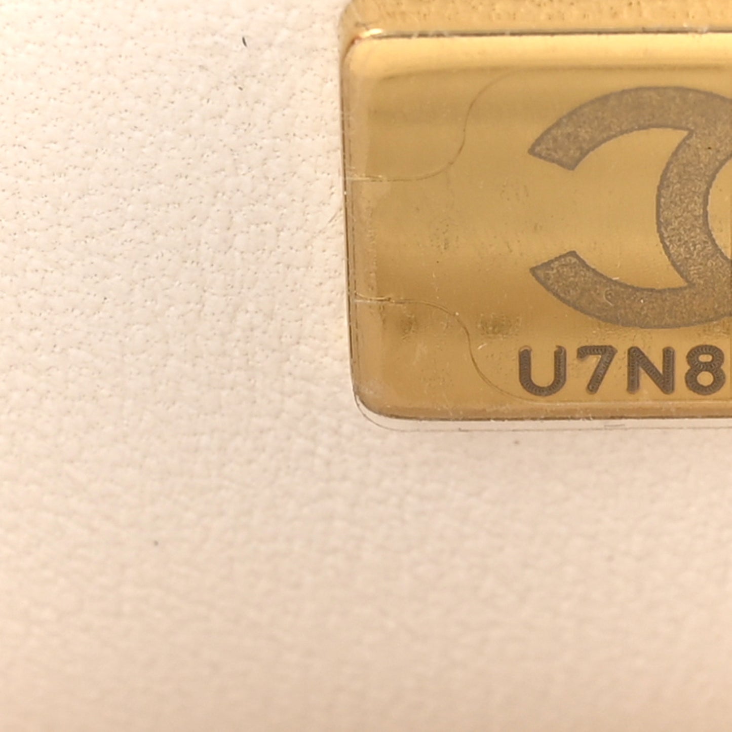 Sequin Mini Rectangular Flap White