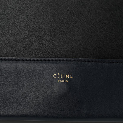 Celine Shiny Smooth Calfskin Medium Frame Shoulder Bag Black Navy 6 of 12