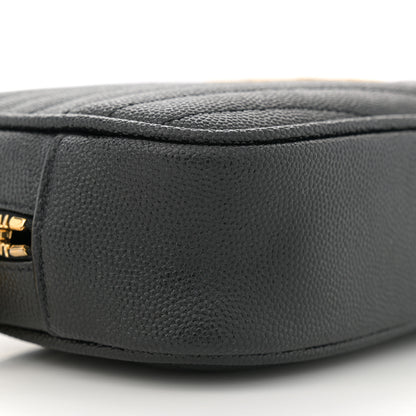 Saint Laurent Grain De Poudre Matelasse Monogram Mini Lou Camera Bag Black 9 of 10