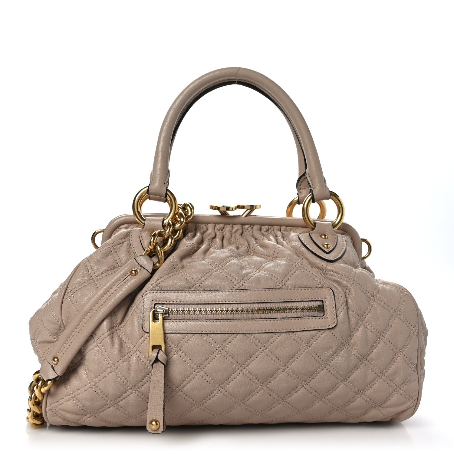 Marc Jacobs Calfskin Quilted Stam Beige 1 of 9