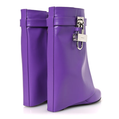 Givenchy Calfskin Shark Lock Ankle Boots 35 Ultraviolet 5 of 16