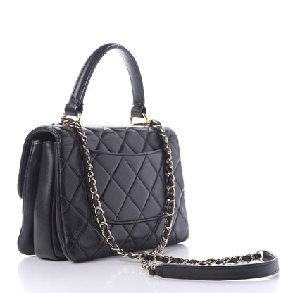 Chanel Lambskin Quilted Small Trendy CC Dual Handle Flap Bag Black 3 of 13