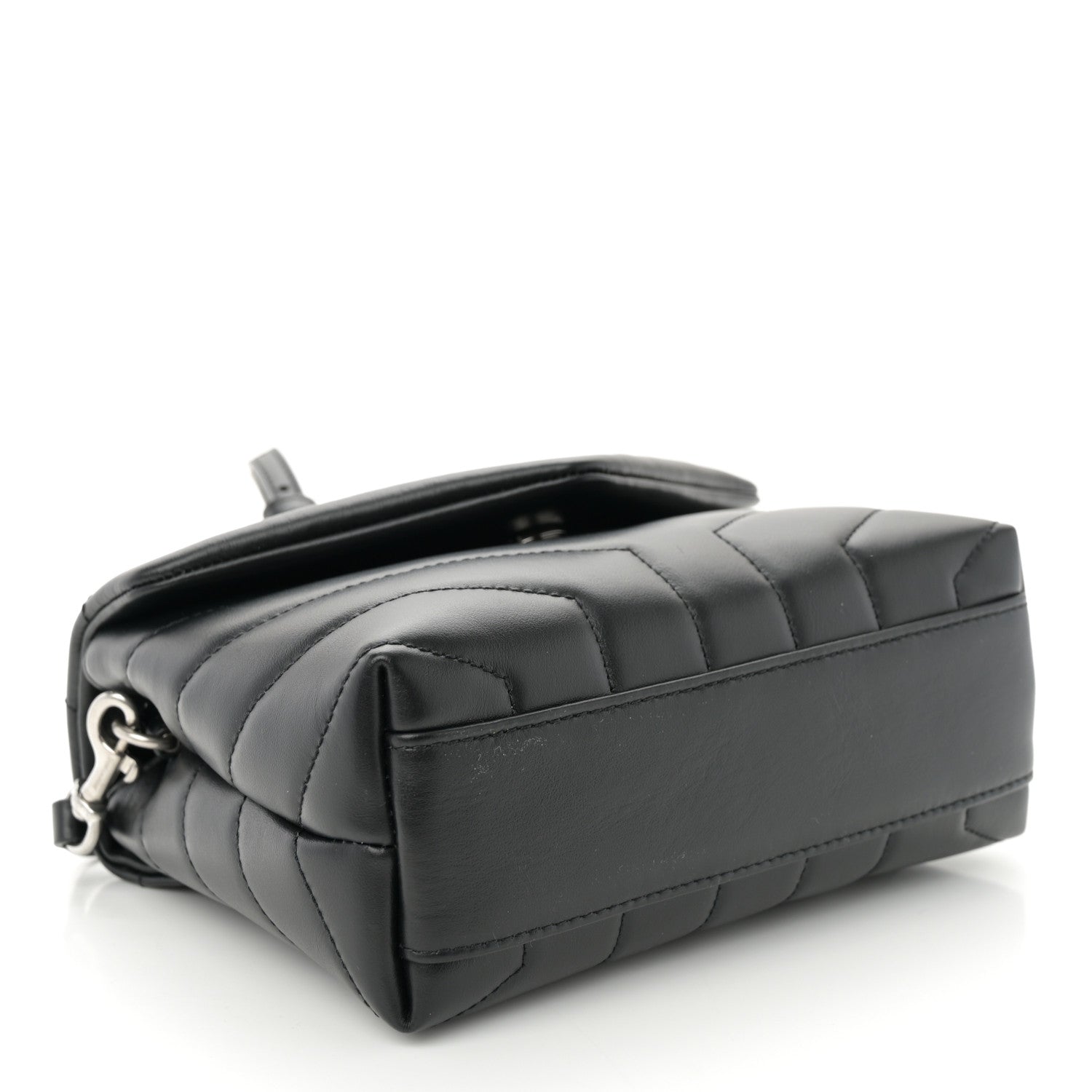 Saint Laurent Calfskin Y Quilted Monogram Toy Loulou Crossbody Bag Black 4 of 10
