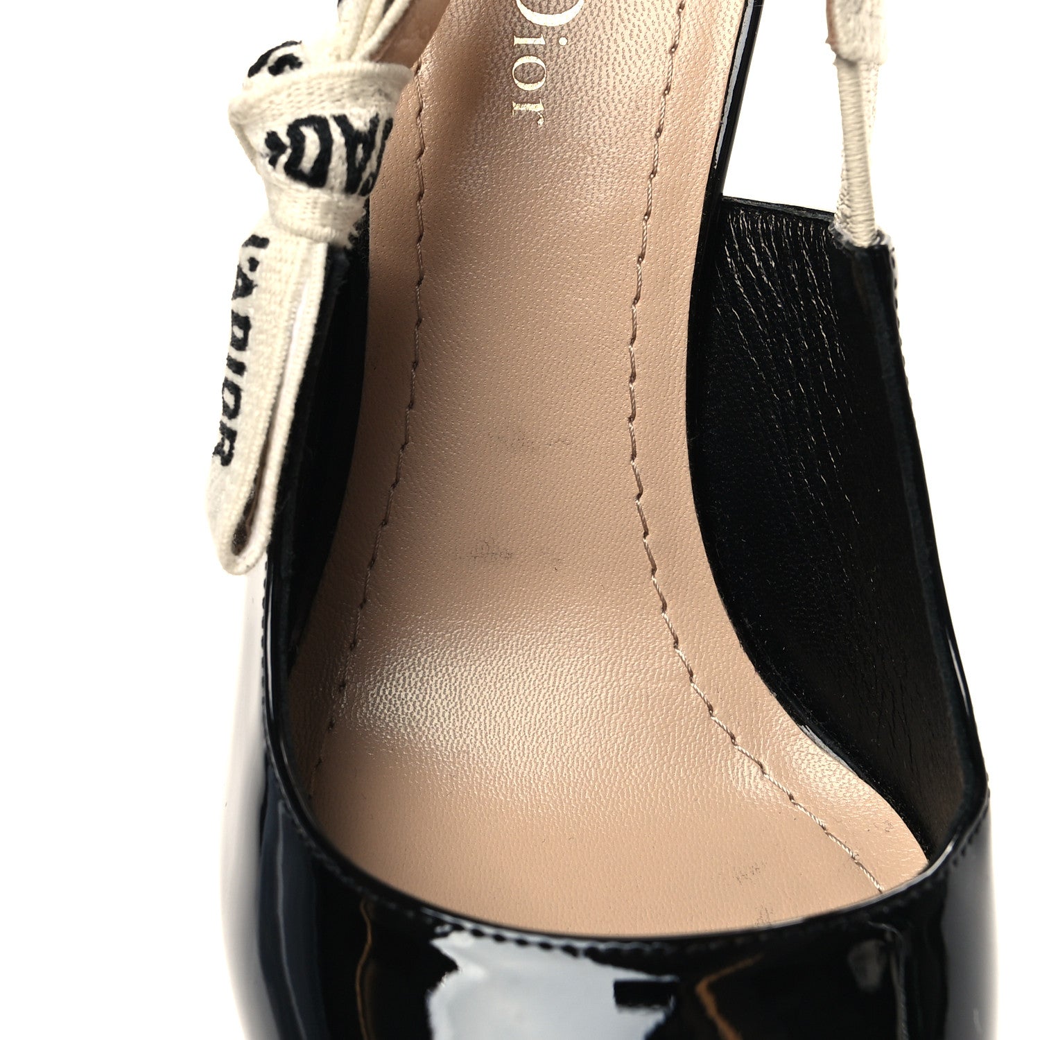 Christian Dior Patent Ribbon J'Adior Slingback 100mm Pumps 39 Black 10 of 10