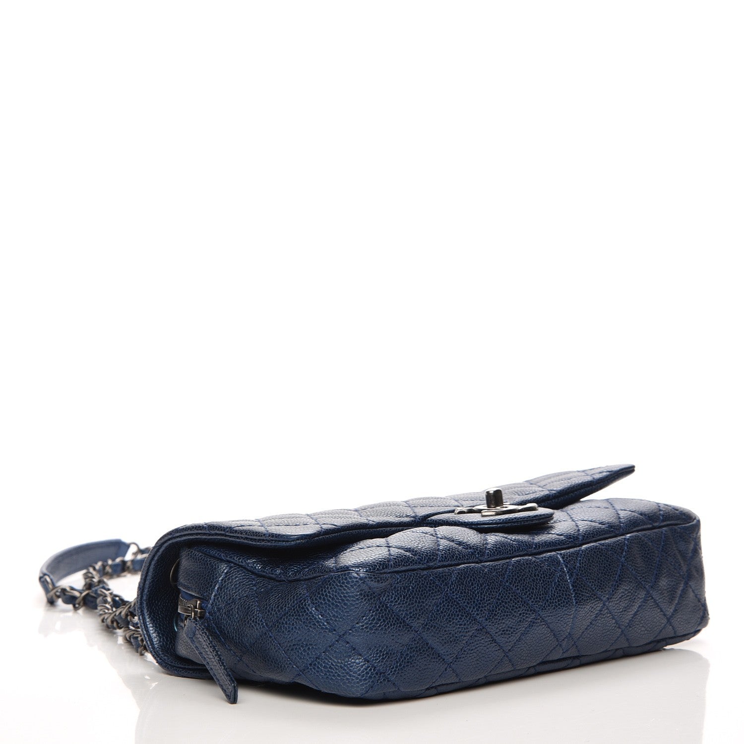 Chanel Iridescent Caviar Quilted Small Chic Flap Dark Blue 4 of 7