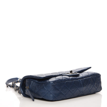 Chanel Iridescent Caviar Quilted Small Chic Flap Dark Blue 4 of 7