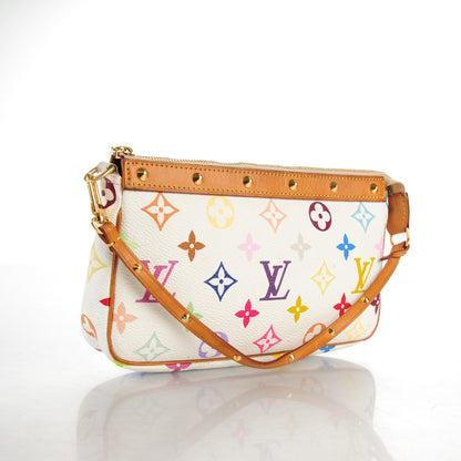Louis Vuitton Monogram Multicolor Pochette Accessories White 3 of 7