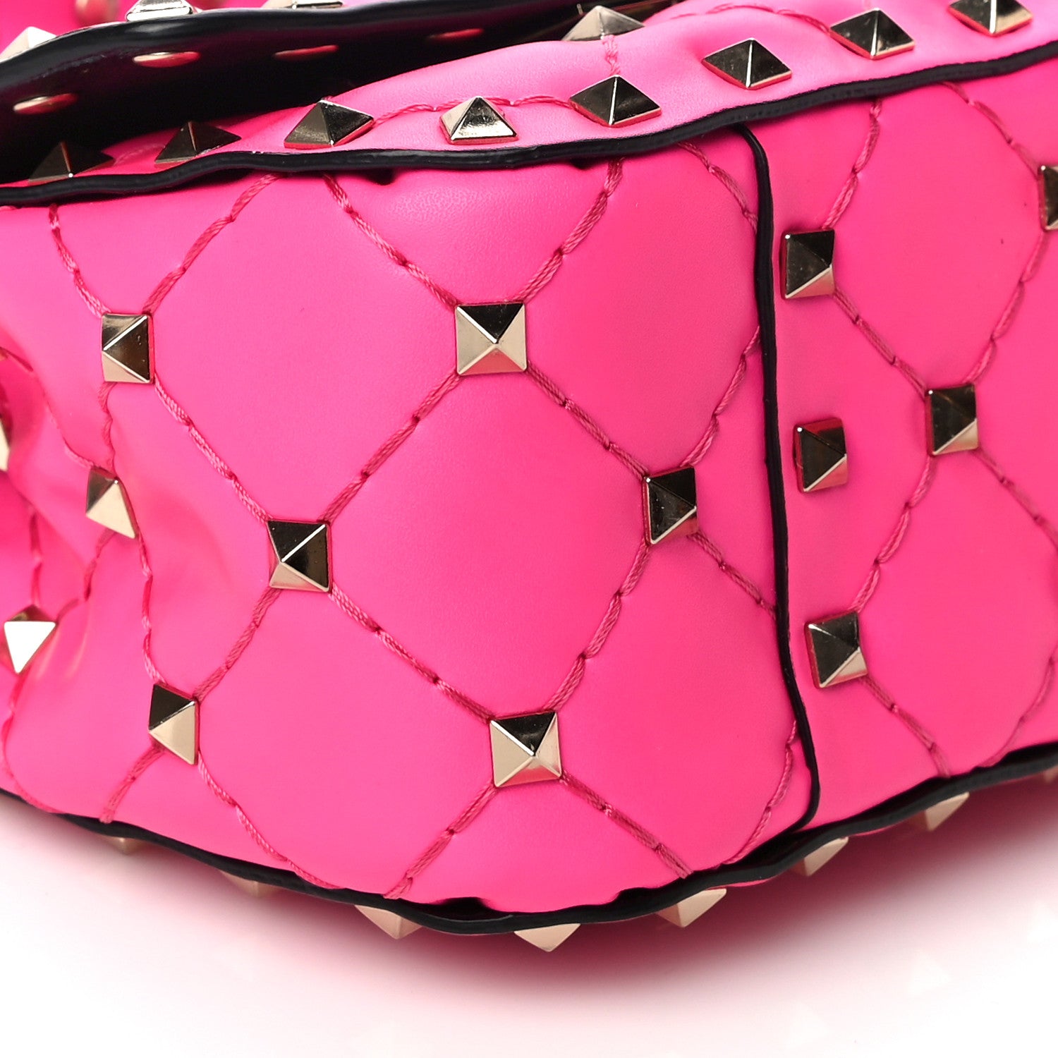 Valentino Garavani Calfskin Micro Rockstud Spike Shoulder Bag Azalea 8 of 13