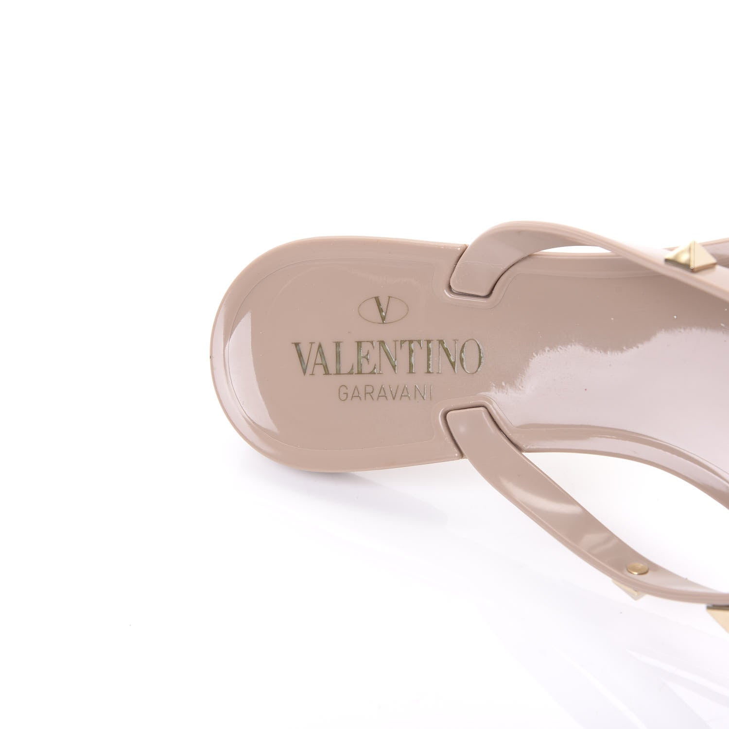 Valentino Garavani PVC Jelly Rockstud Bow Thong Sandals 38 Poudre 7 of 8