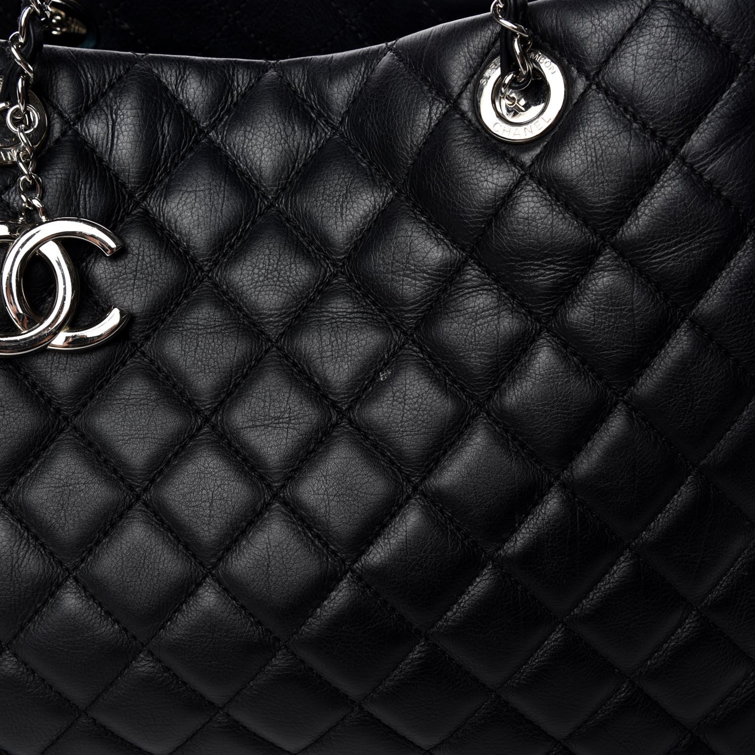 Chanel Calfskin Quilted Large Chic and Soft Shopping Tote Black 9 of 18