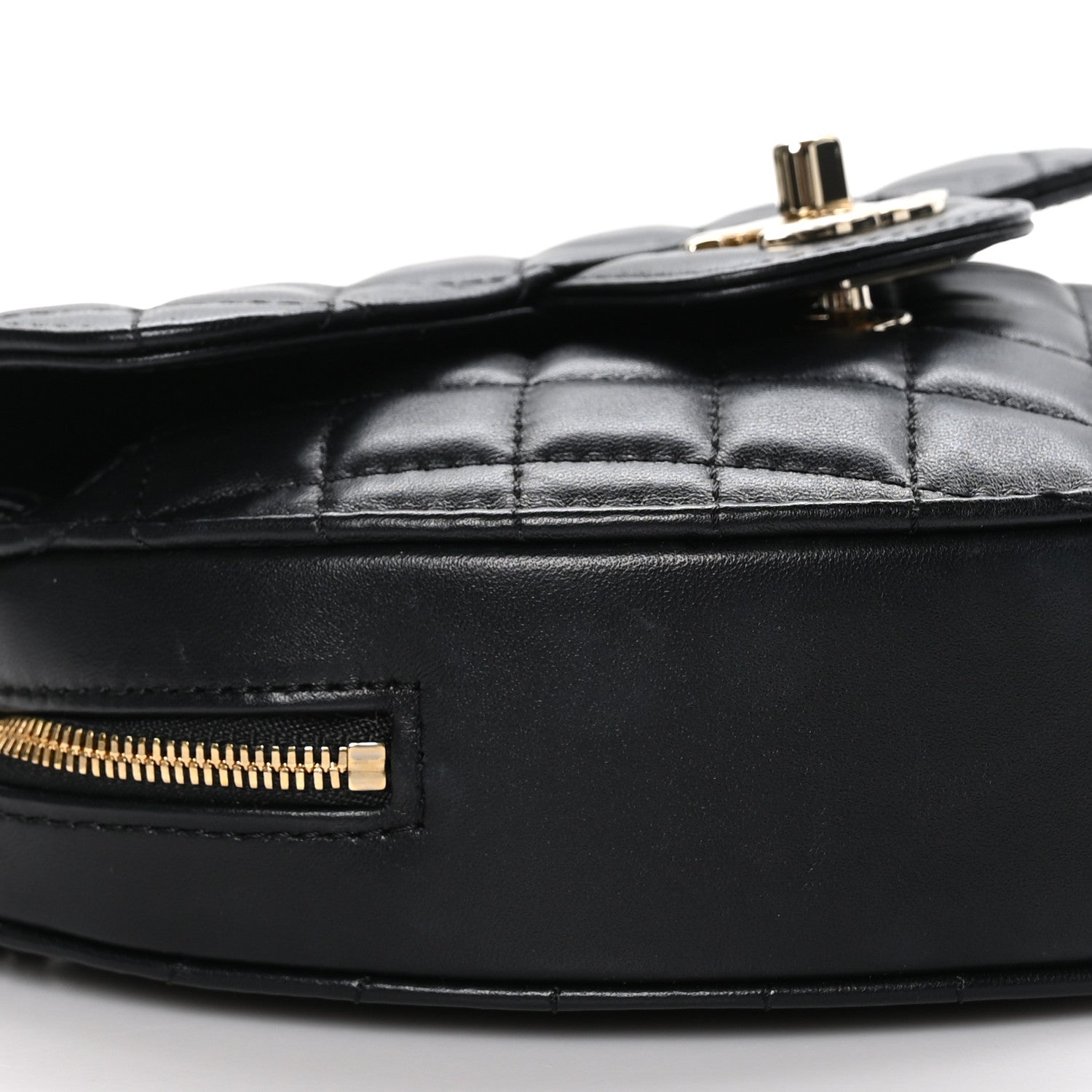 Chanel Lambskin Quilted CC In Love Heart Bag Black 9 of 11