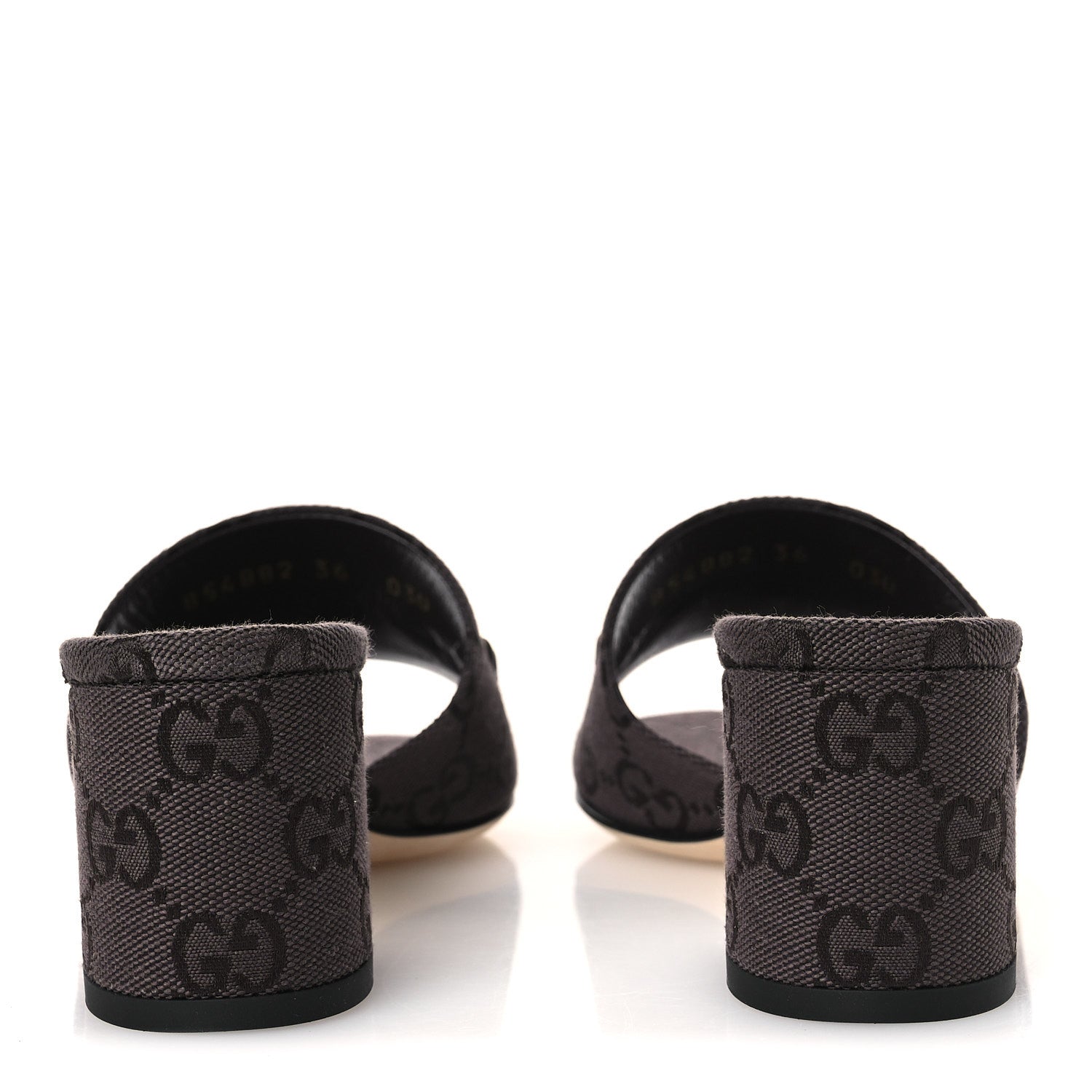 Gucci GG Monogram Horsebit Slide Sandals 36 Dark Brown 6 of 11