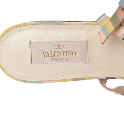 Valentino Garavani Calfskin Native Couture 1975 Rockstud Ankle Wrap Flat Thong Sandals 39 Multicolor 6 of 12
