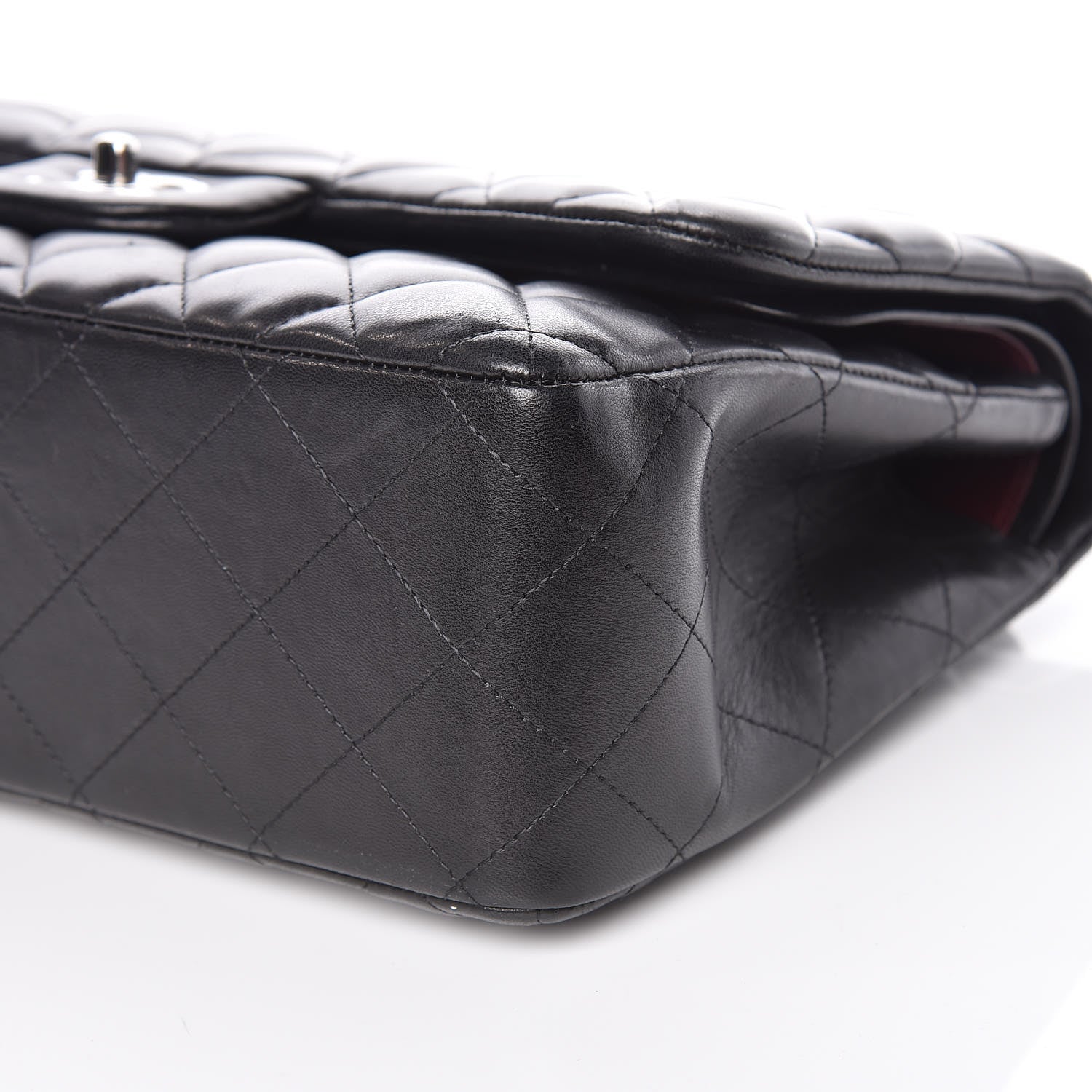 Chanel Lambskin Quilted Jumbo Double Flap Black 9 of 15