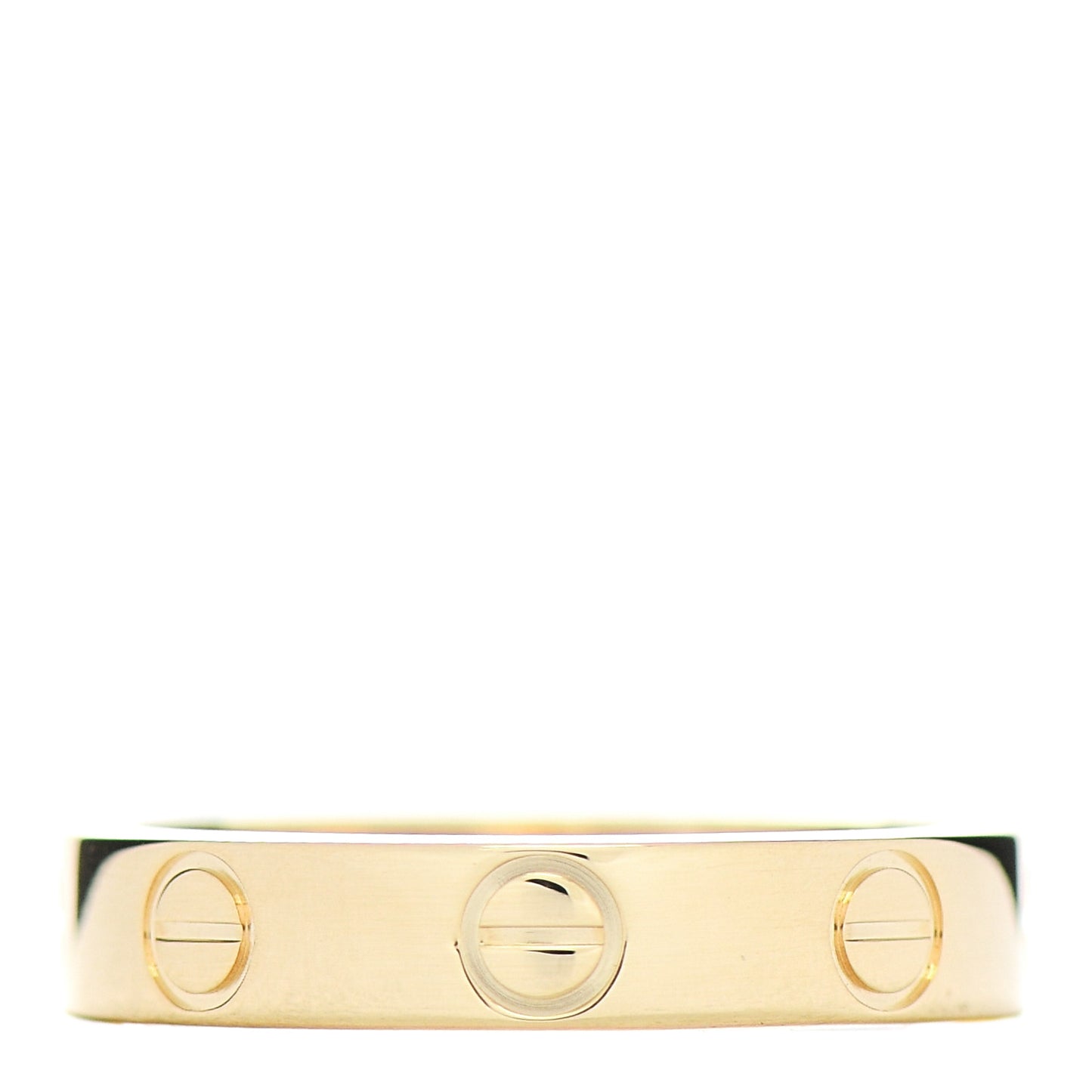 18K Yellow Gold 3.5mm LOVE Wedding Band Ring 48 4.5