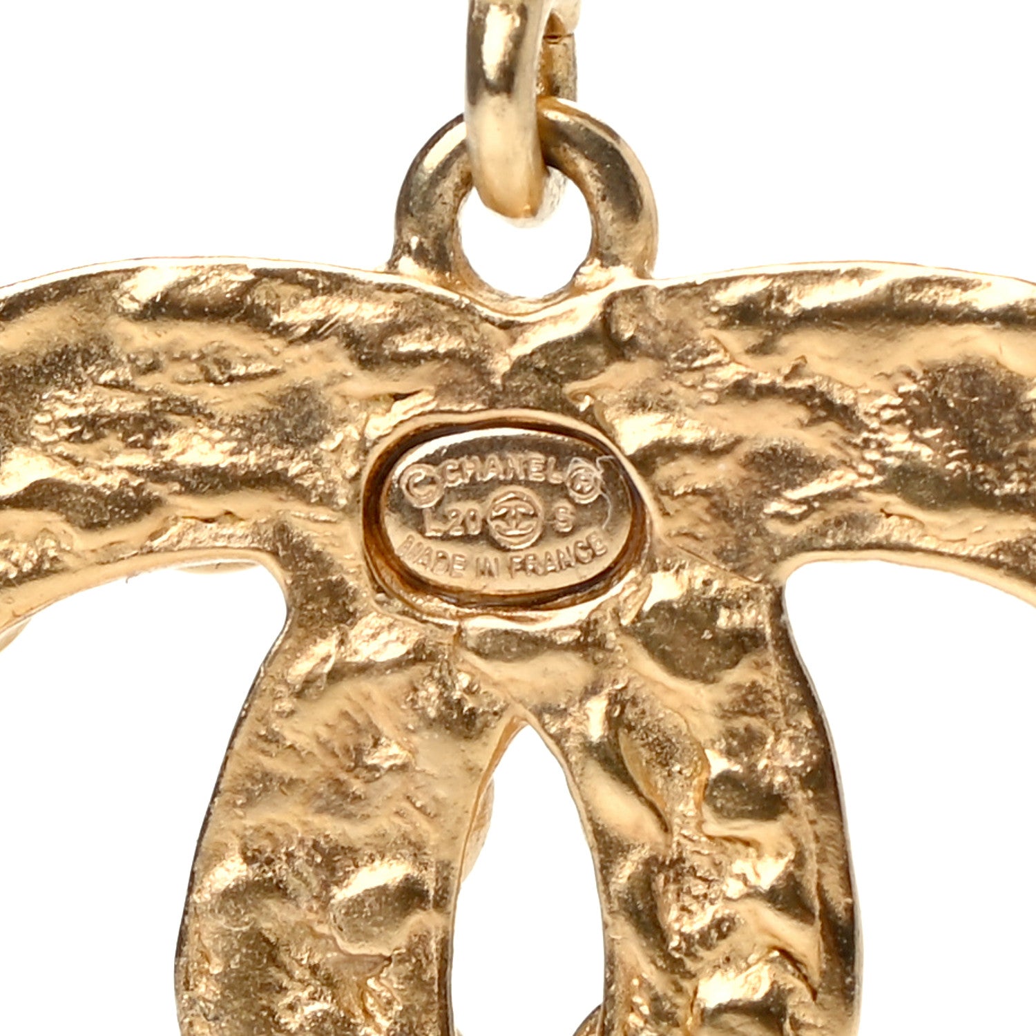 Chanel CC Crystal Drop Earrings Gold 4 of 4