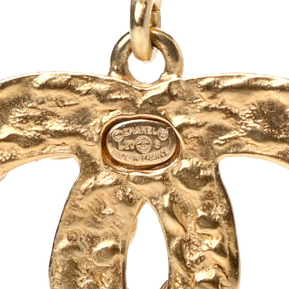 Chanel CC Crystal Drop Earrings Gold 4 of 4