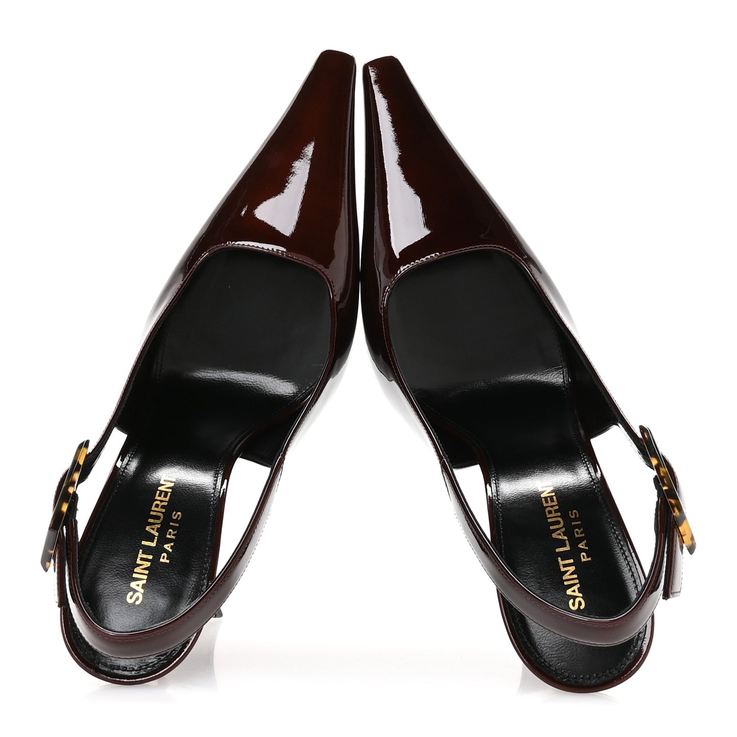 Vernice Gloss Dune 110 Slingback Pumps 39 Marron Glace