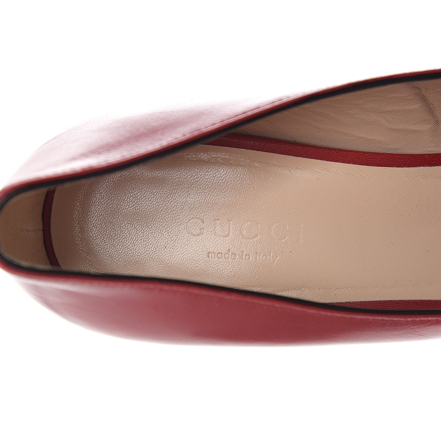 Malaga Kid GG Marmont Fringe 50mm Loafer Pumps 36 Hibiscus Red