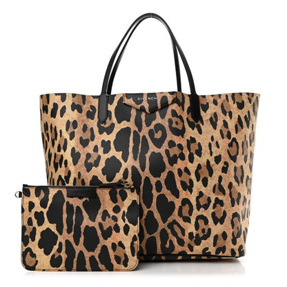 Givenchy Textured Coated Canvas Leopard Print Large Antigona Tote 3 of 11