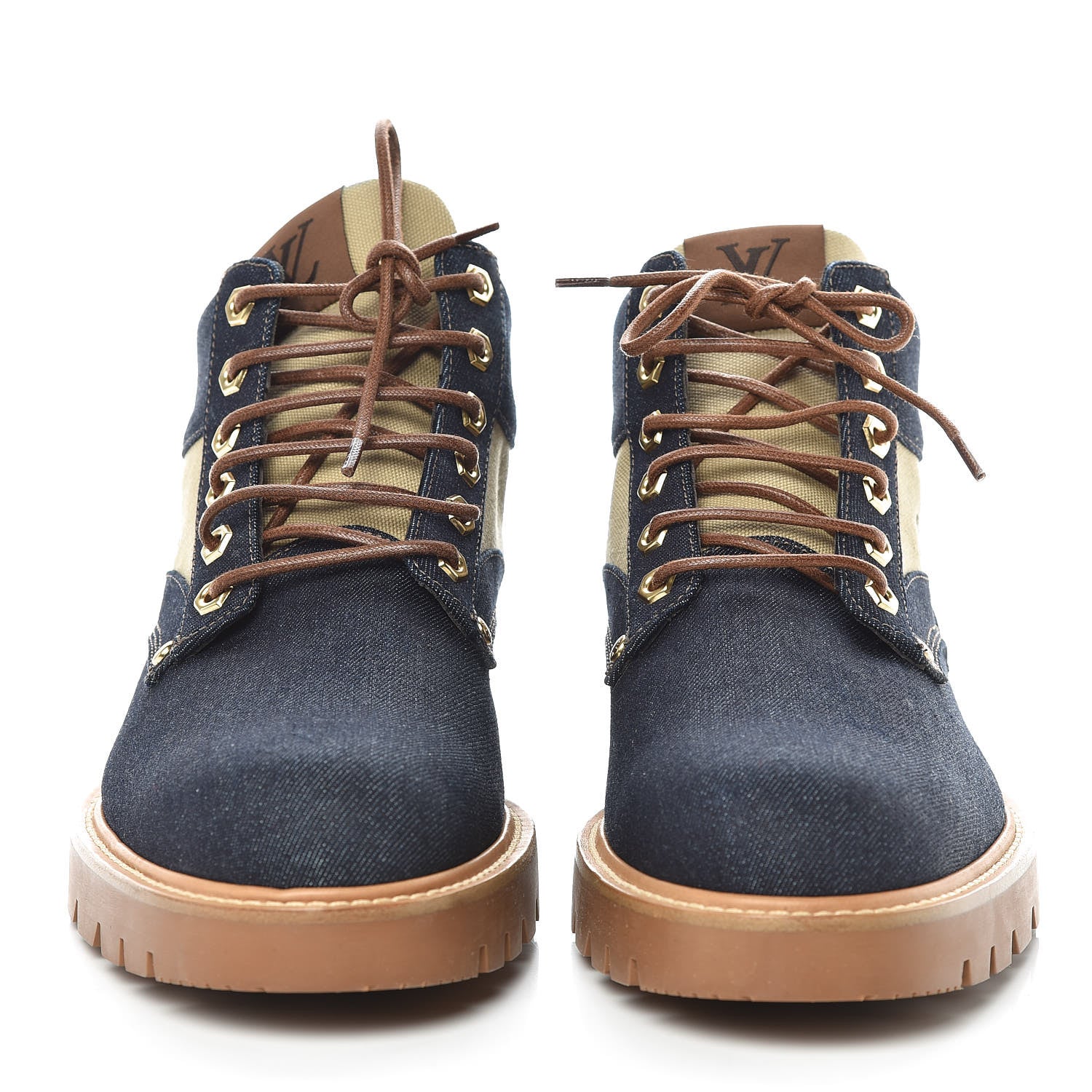 Louis Vuitton Denim Mens Oberkampf Ankle Boots 9.5 Marine 2 of 7