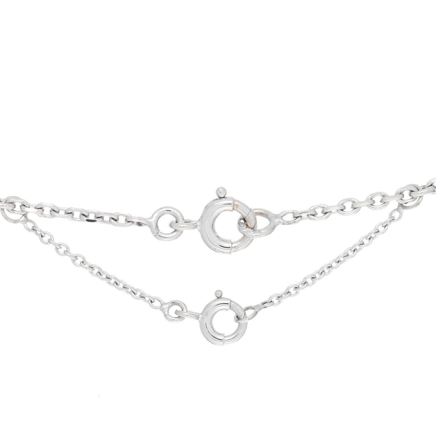 Cartier 18K White Gold Aquamarine Tank Pendant Necklace 4 of 4