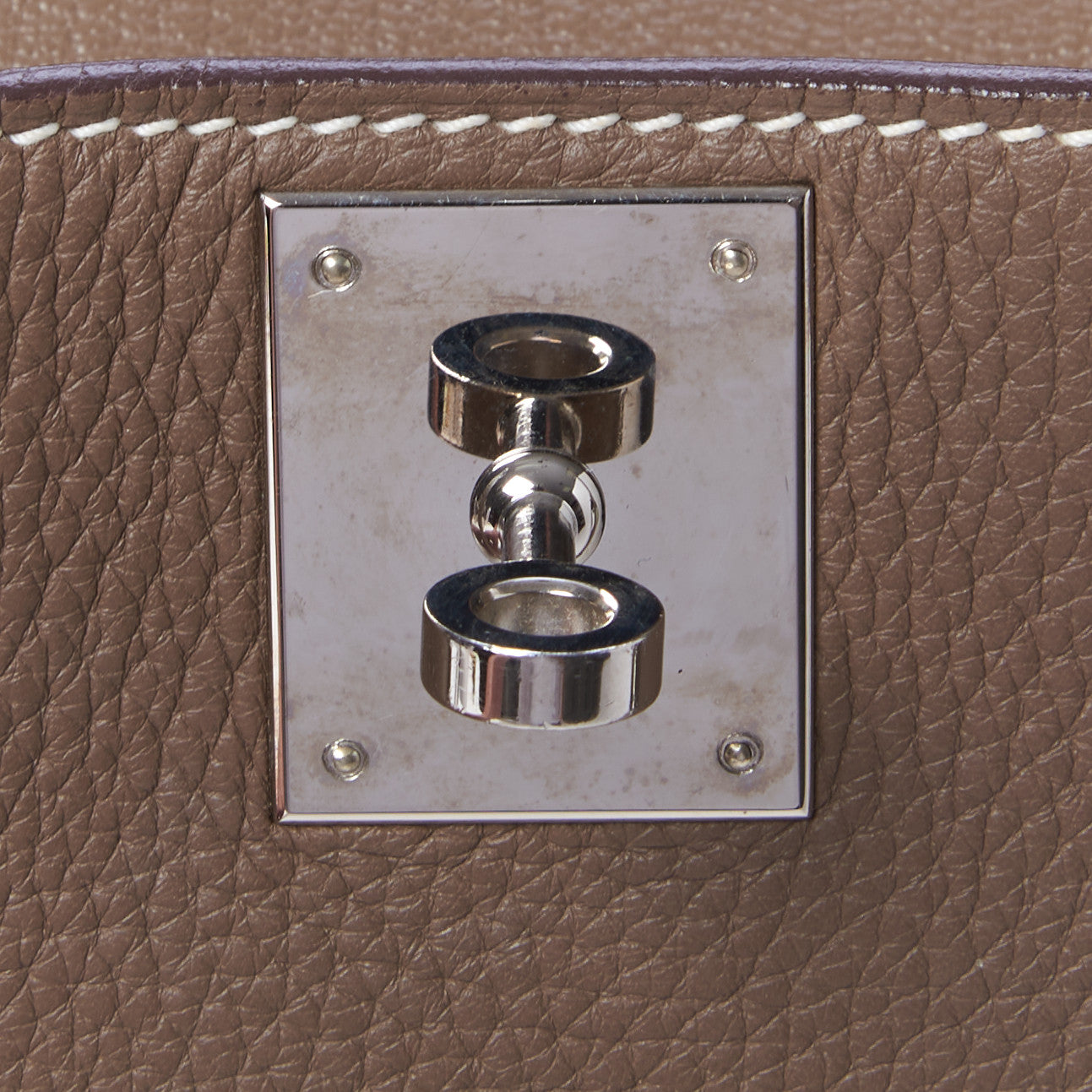Hermes Taurillon Clemence Jypsiere 28 Etoupe 10 of 10