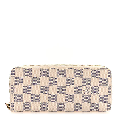 Louis Vuitton Damier Azur Clemence Wallet Rose Ballerine 1 of 6