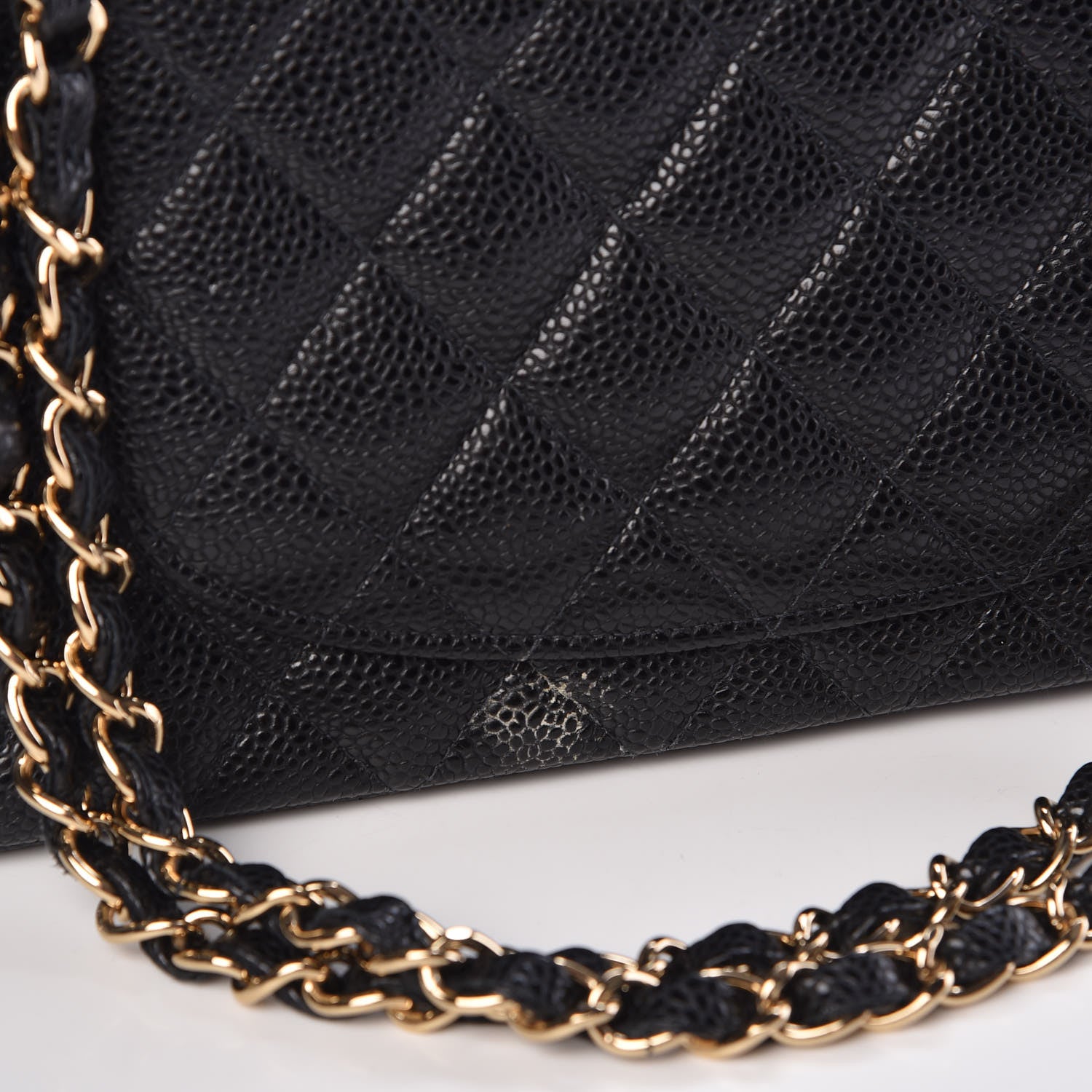 Chanel Caviar Quilted Medium Double Flap Black 11 of 12