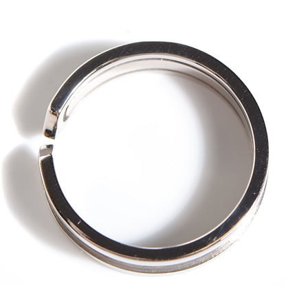 Cartier 18K White Gold 7mm C De Ring 62 10 6 of 6
