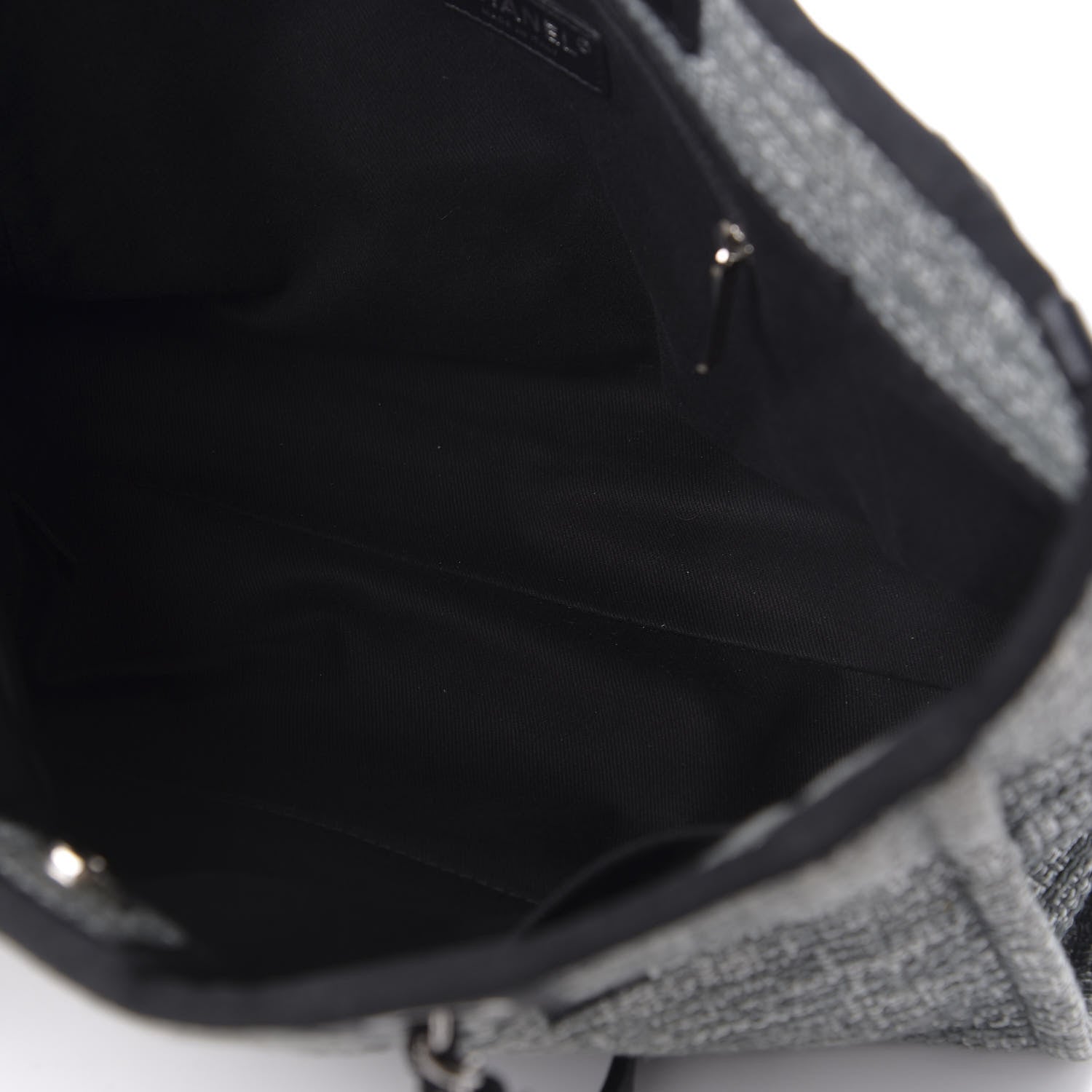 Chanel Canvas Small Deauville Tote Grey 6 of 9