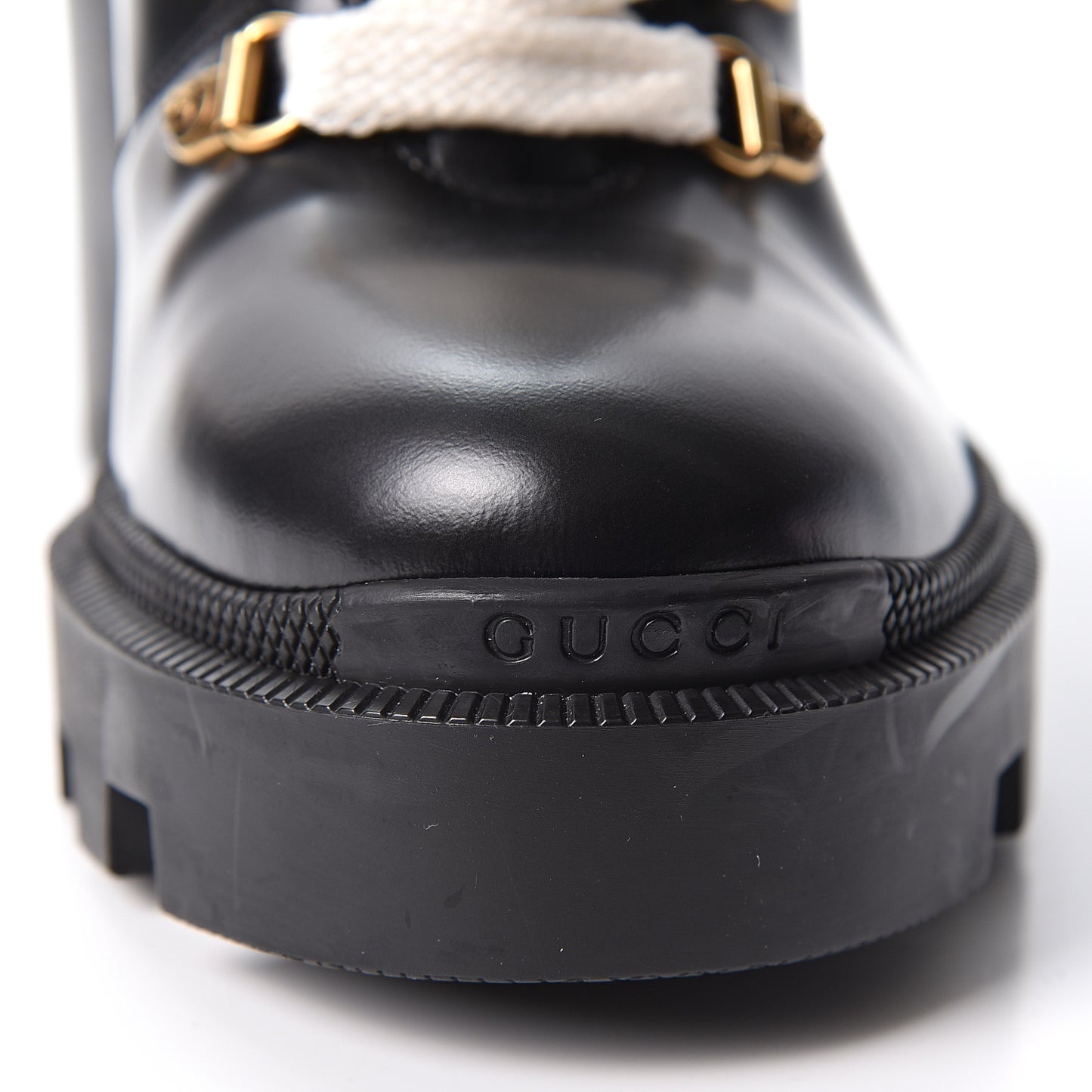 Magnum Calfskin Fur Pearl Lace Up Combat Ankle Boots 37 Black Naturale