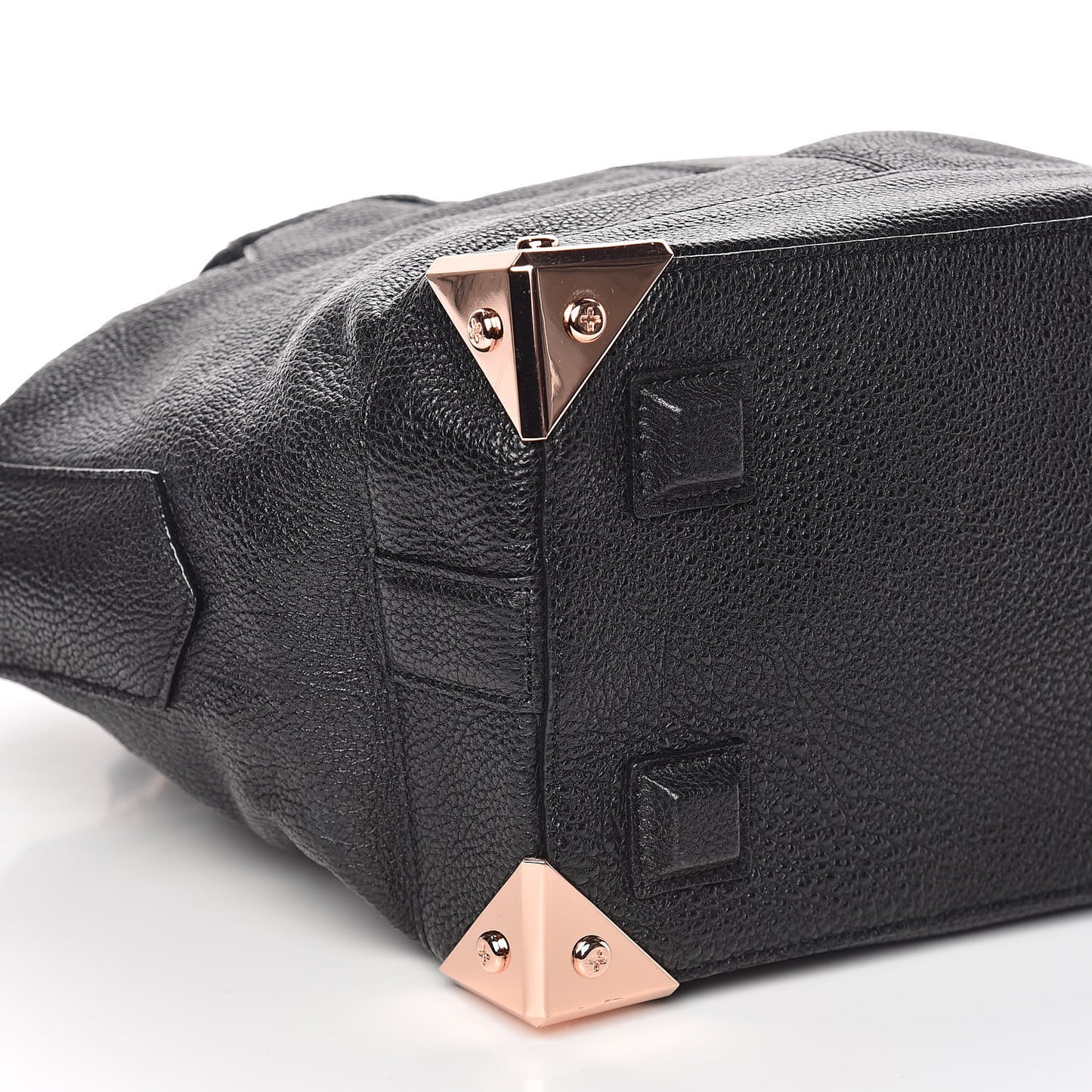 Pebbled Calfskin Small Emile Soft Black Rose Gold Hardware