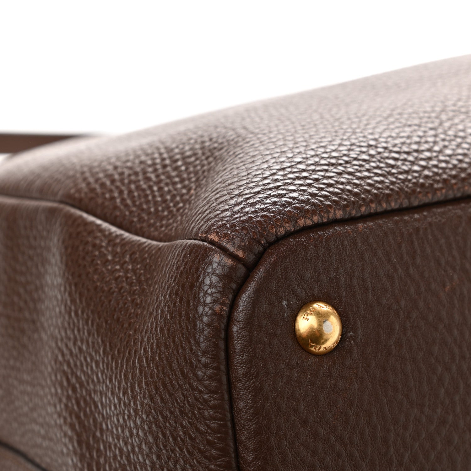 Prada Vitello Daino Double Pocket Shoulder Bag Bruciato 15 of 17