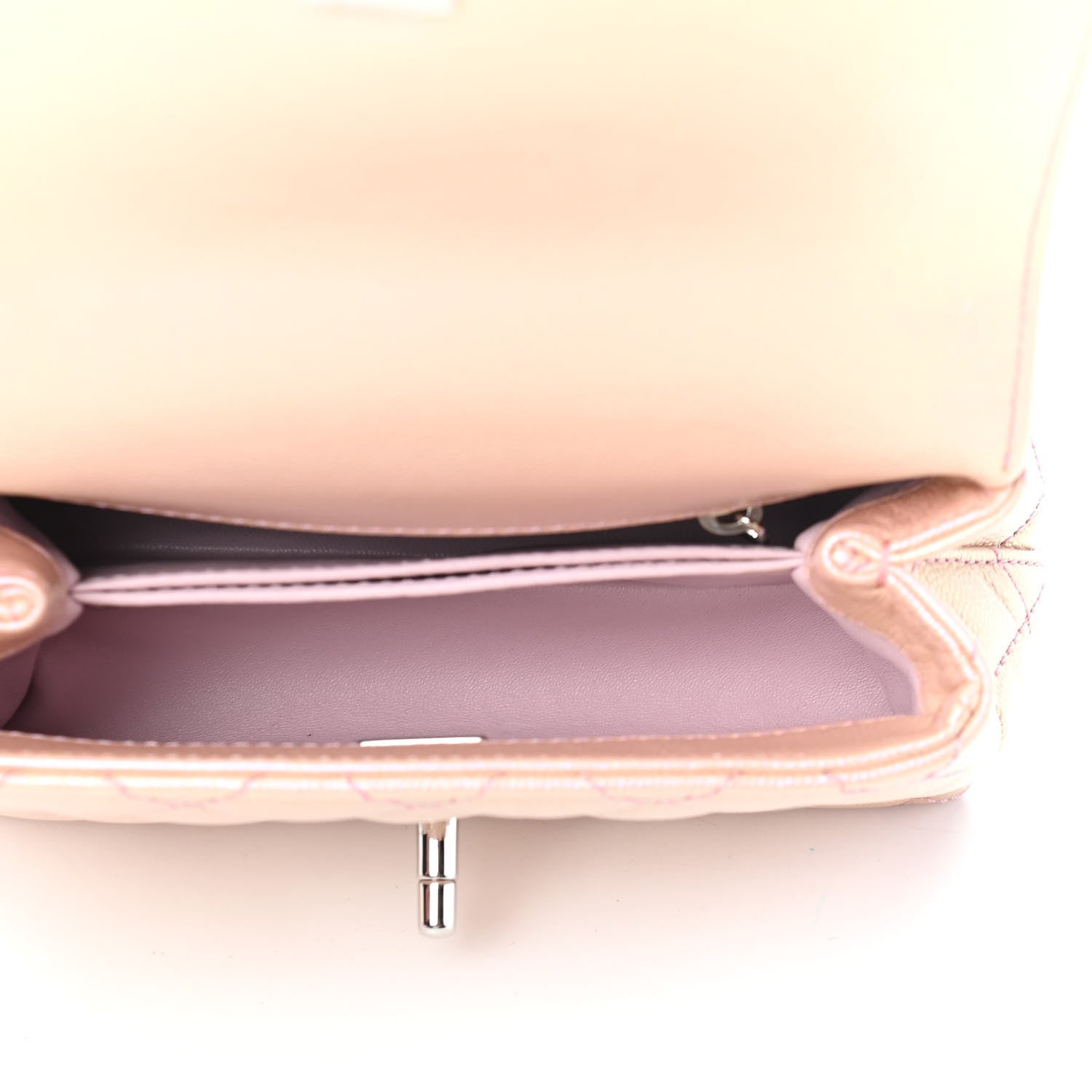 Chanel Iridescent Caviar Quilted Extra Mini Coco Handle Flap Light Pink 5 of 9