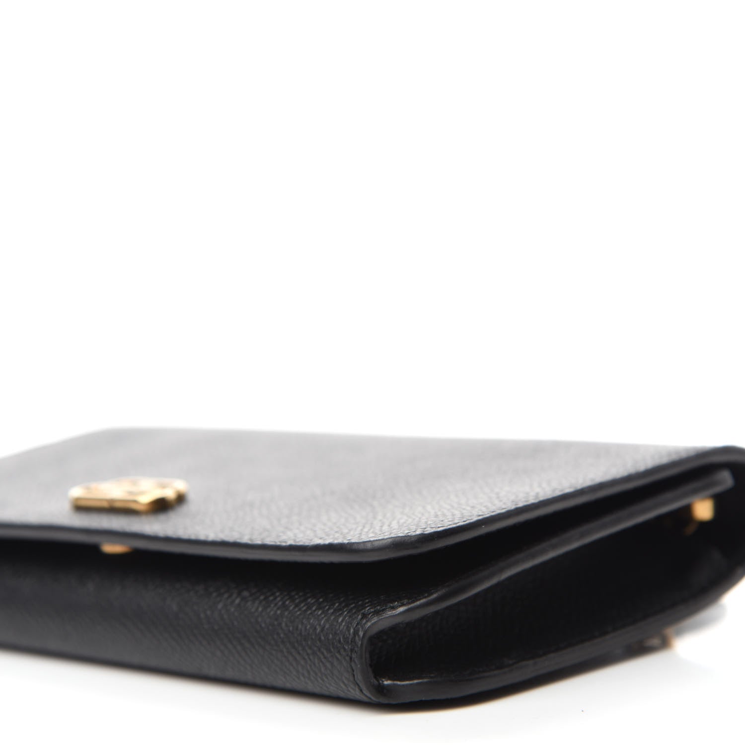 Balenciaga Grained Calfskin BB Phone Holder Wallet On Chain Black 7 of 10