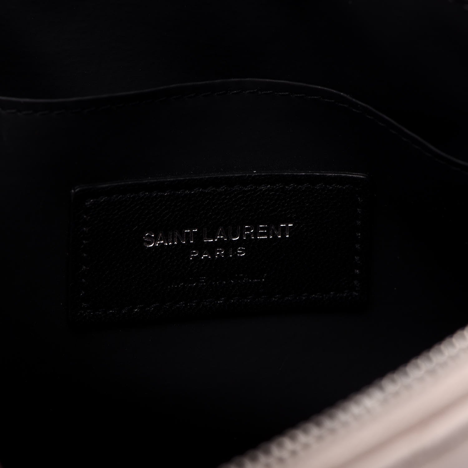 Saint Laurent Lambskin Matelasse Cosmetic Case Ivory 8 of 10