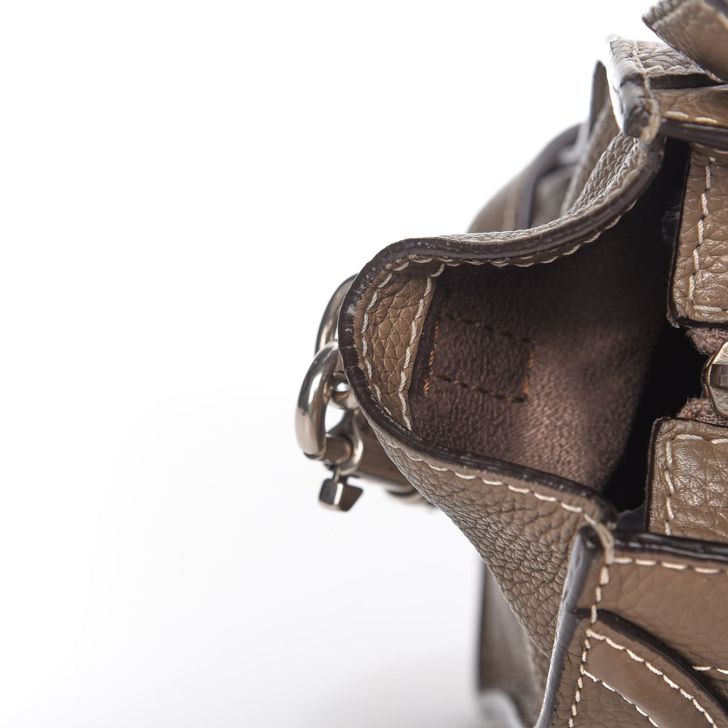 Drummed Calfskin Nano Luggage Souris