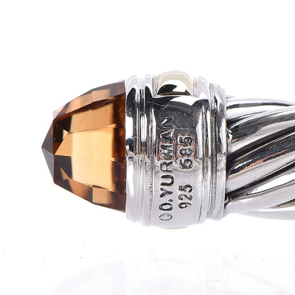 David Yurman Sterling Silver 14K Yellow Gold Citrine 7mm Cable Classics Bracelet 5 of 5