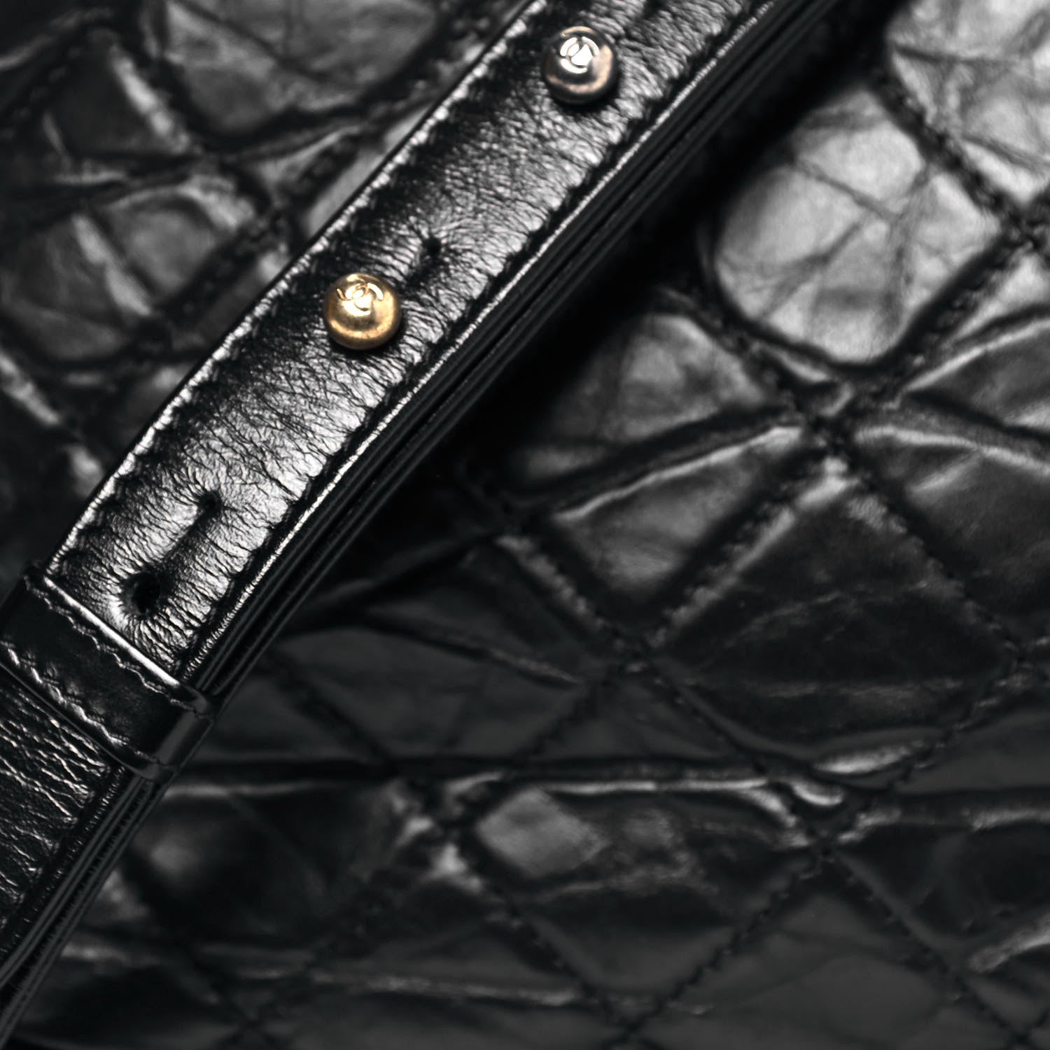 Chanel Aged Calfskin Quilted Medium Gabrielle Hobo Black 7 of 14