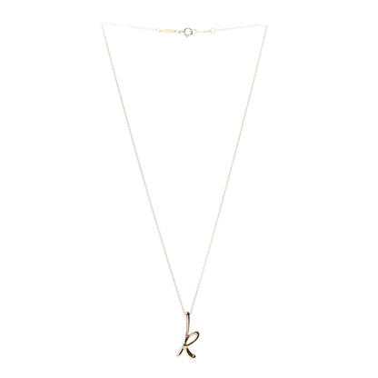 Tiffany 18K Yellow Gold Elsa Peretti Letter K Pendant Necklace 3 of 4