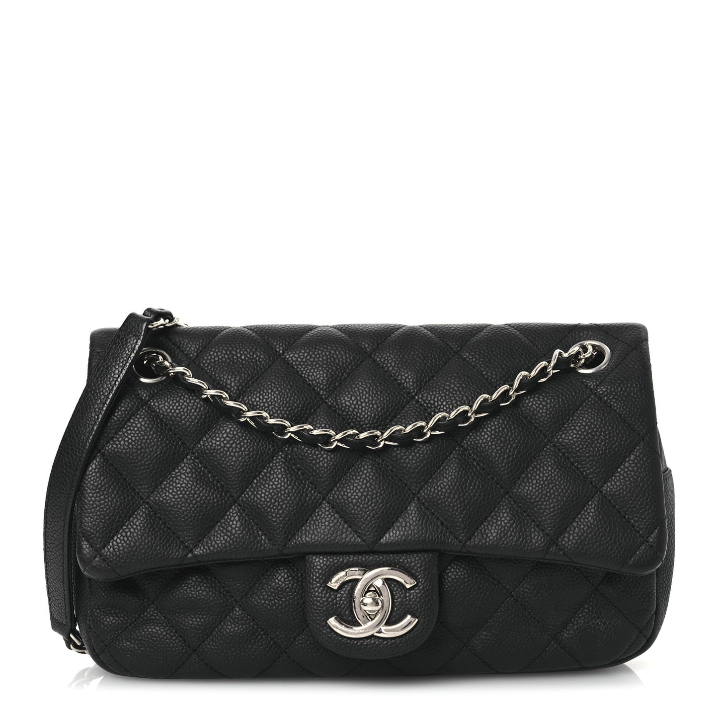 Caviar Quilted Medium Easy Flap Black